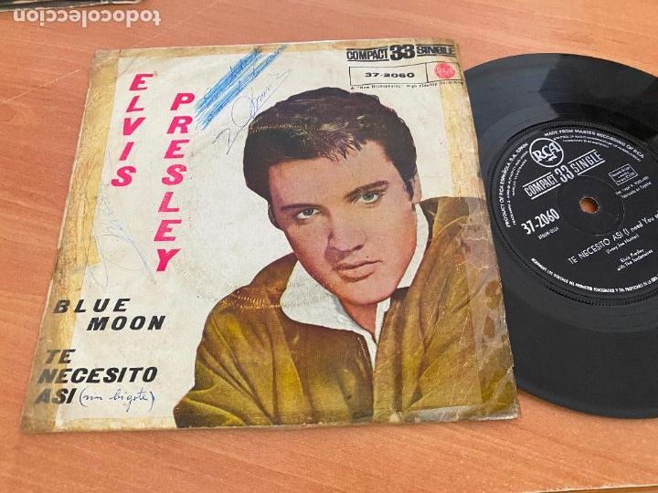 Discos de vinilo: ELVIS (BLUE MOON) SINGLE ESPA&Ntilde;A 1961 (EPI03) - Foto 1