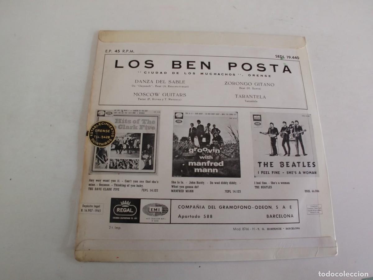 Discos de vinilo: LOS BEN POSTA-EP DANZA DEL SABLE +3 - Foto 2