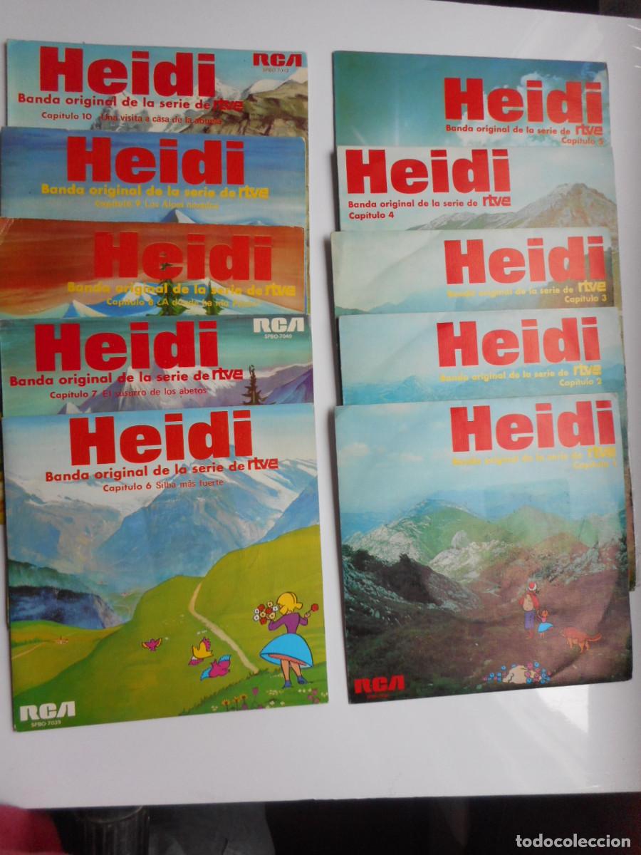 Discos de vinilo: Heidi ( 10 cap&iacute;tulos ) - singles RCA banda original RTVE - Foto 1