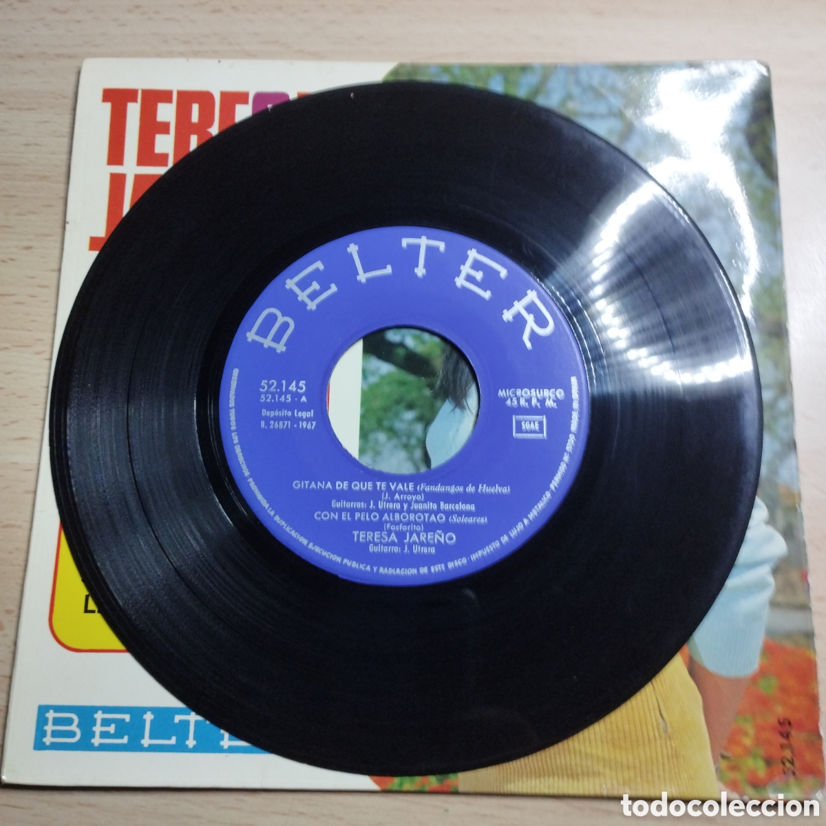 Discos de vinilo: EP 7&rdquo; Teresa Jare&ntilde;o 1967 Gitana de que te vale + 3 - Foto 4
