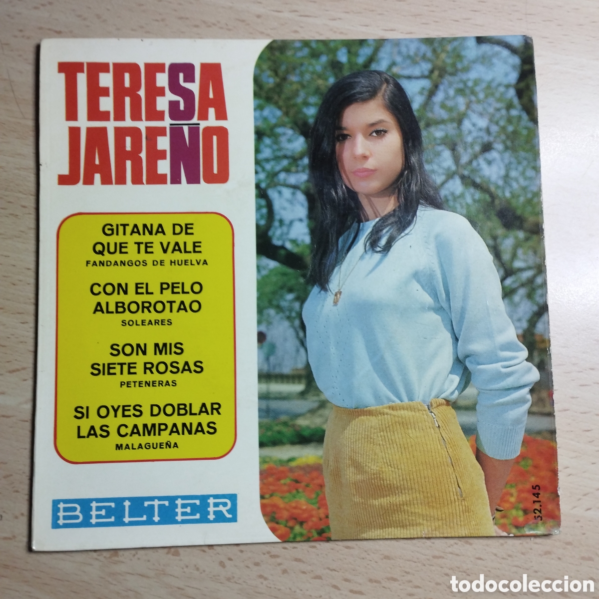 Discos de vinilo: EP 7&rdquo; Teresa Jare&ntilde;o 1967 Gitana de que te vale + 3 - Foto 1