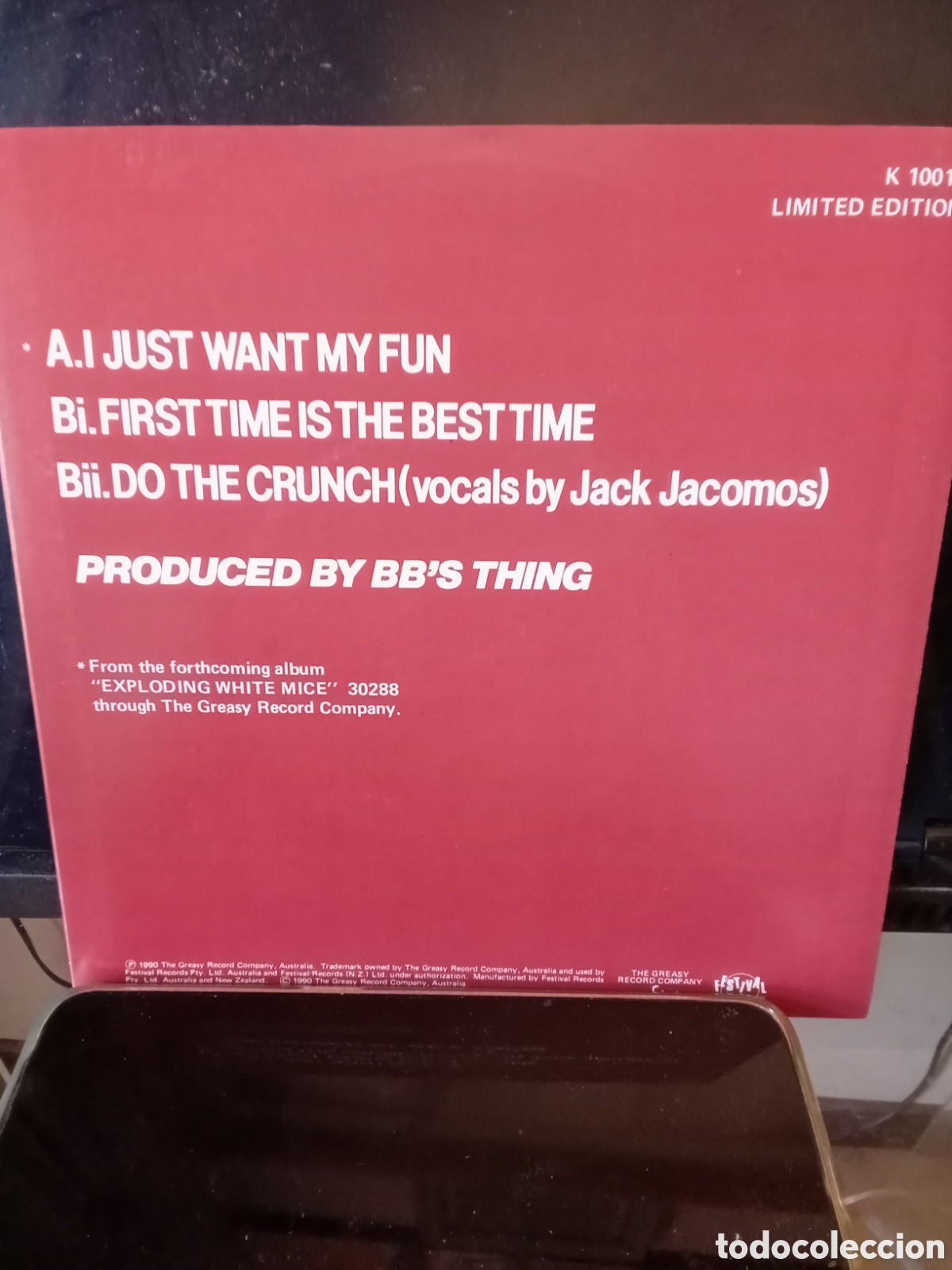 Discos de vinilo: EXPLODING WHITE MICE 1990 7&rdquo; Single LIMITED EDITION.Orig. Australia. - Foto 2