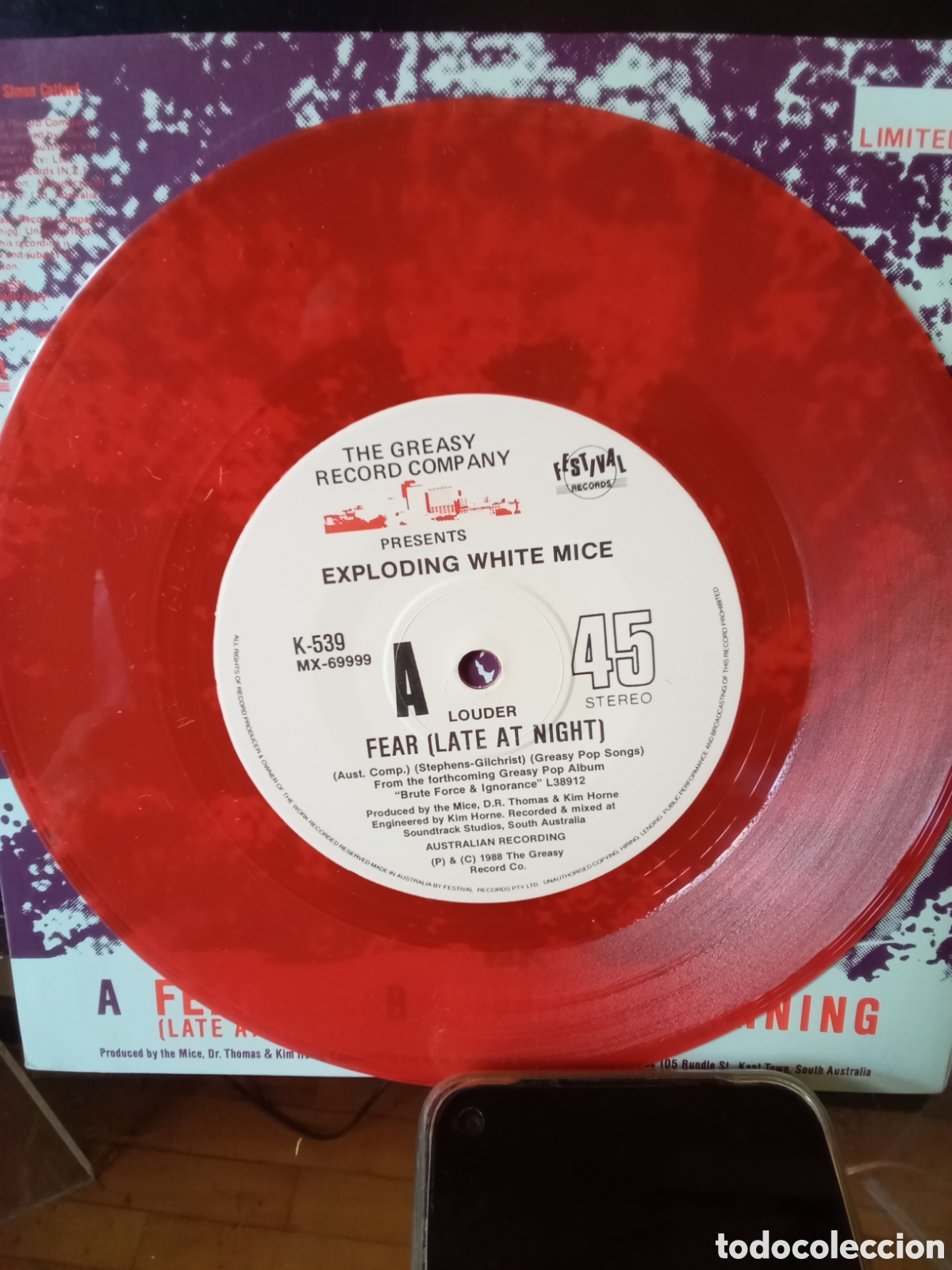 Discos de vinilo: EXPLODING WHITE MICE 1988 7&rdquo; Single LIMITED EDITION .Australia - Foto 3