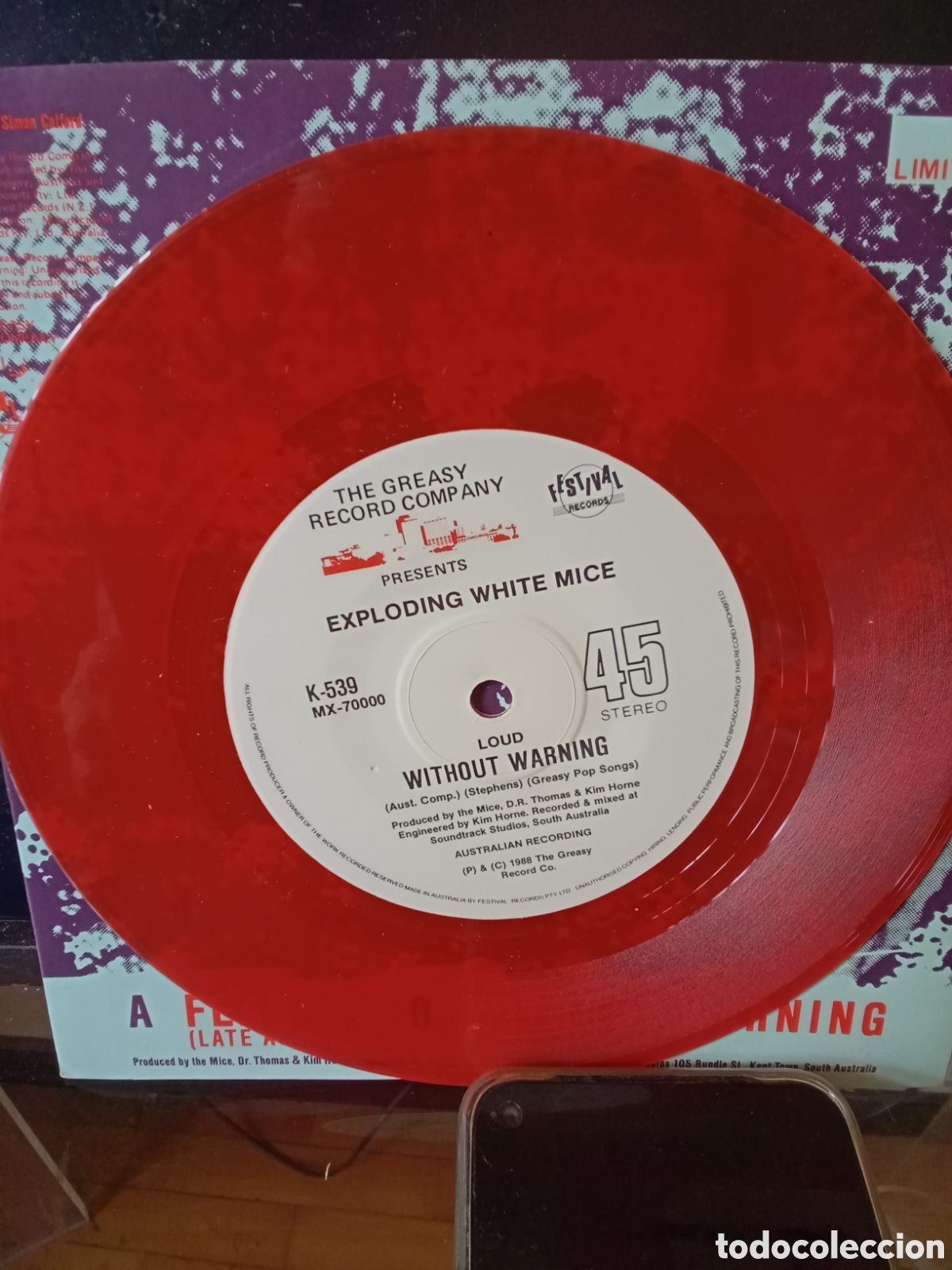 Discos de vinilo: EXPLODING WHITE MICE 1988 7&rdquo; Single LIMITED EDITION .Australia - Foto 4