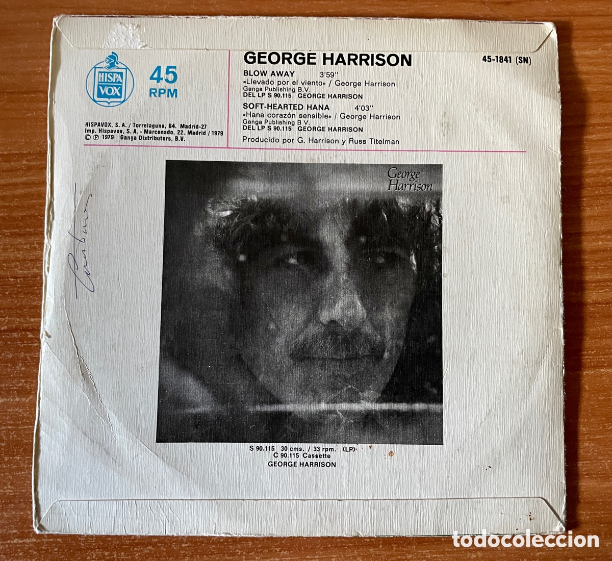 Discos de vinilo: George Harrison - Blow Away / single vinilo 7&rdquo; - Foto 2