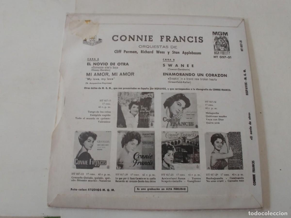 Discos de vinilo: CONNIE FRANCIS-EP EL NOVIO DE OTRA +3 - Foto 2
