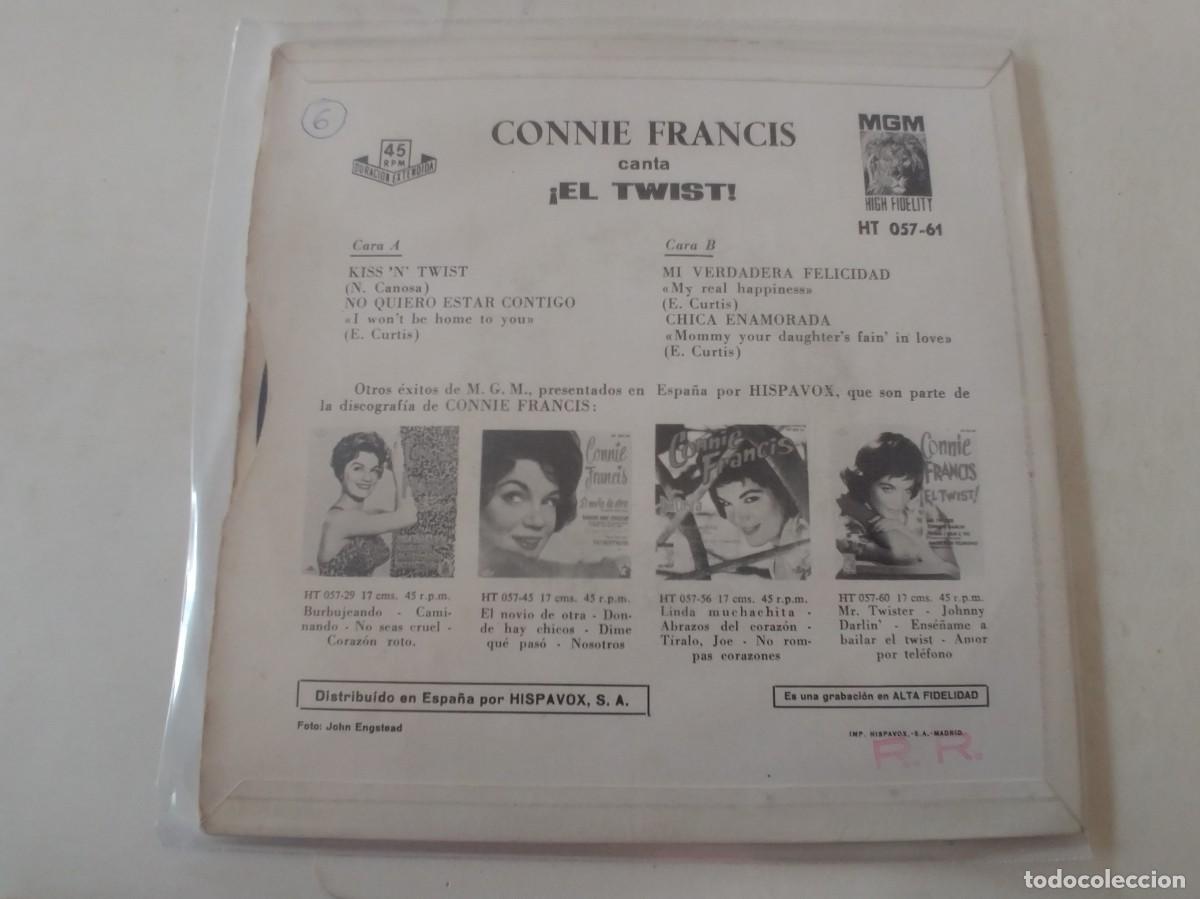 Discos de vinilo: CONNIE FRANCIS-EP EL TWIST - Foto 2