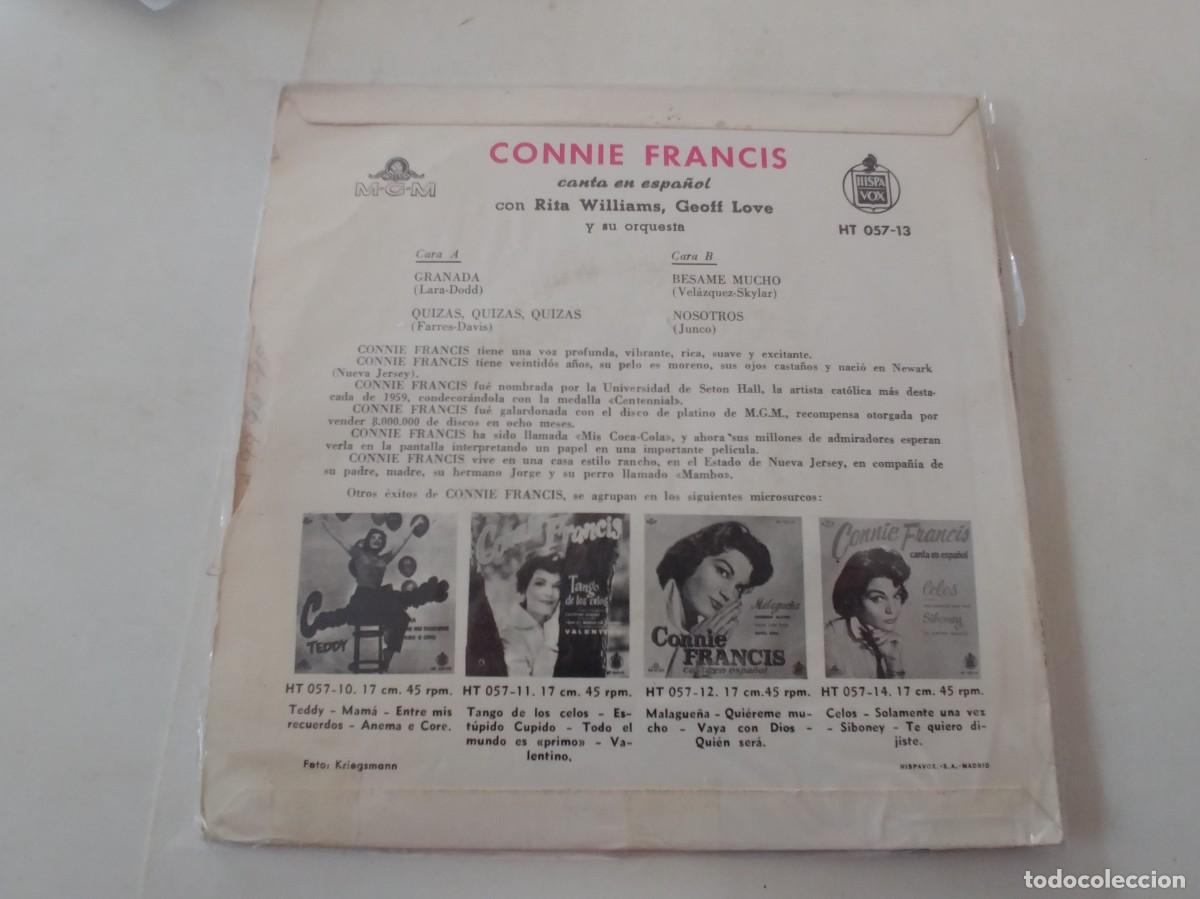 Discos de vinilo: CONNIE FRANCIS-EP GRANADA +3 - Foto 2