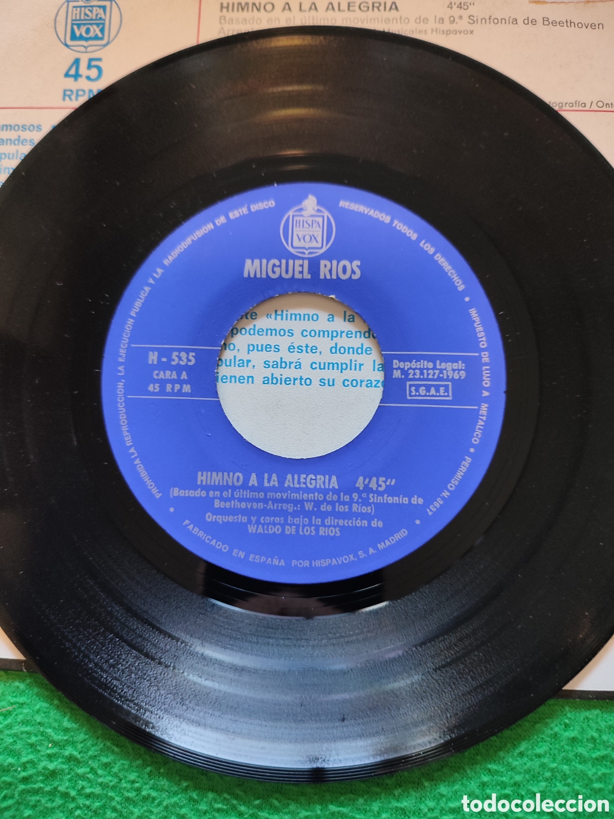 Discos de vinilo: Miguel R&iacute;os - Himno a la alegr&iacute;a - Foto 3