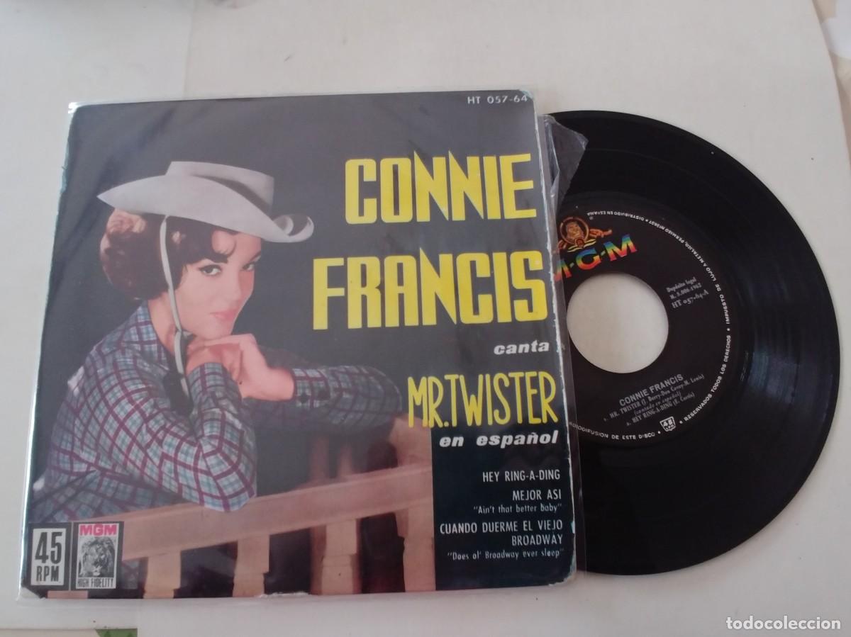 Discos de vinilo: CONNIE FRANCIS-EP MR.TWISTER +3 - Foto 1