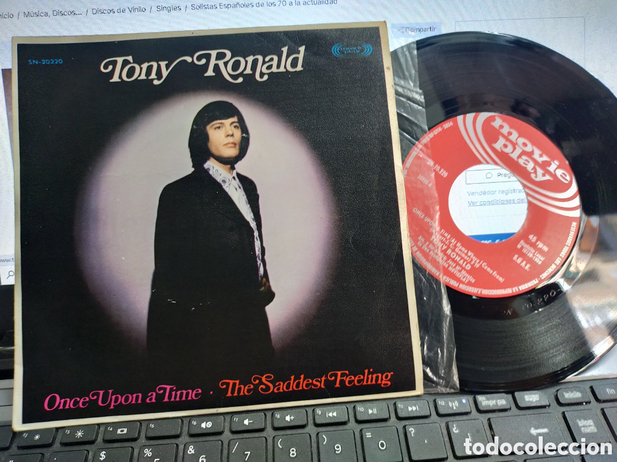 Discos de vinilo: Tony ronald single once upon a time 1969 - Foto 1