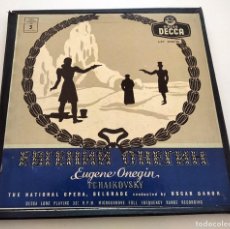 Discos de vinilo: ÓPERA EUGENE ONEGIN. PYOTR ILYICH TCHAIKOVSKY. 1955. DECCA LXT 5159-61. VINILOS MINT.