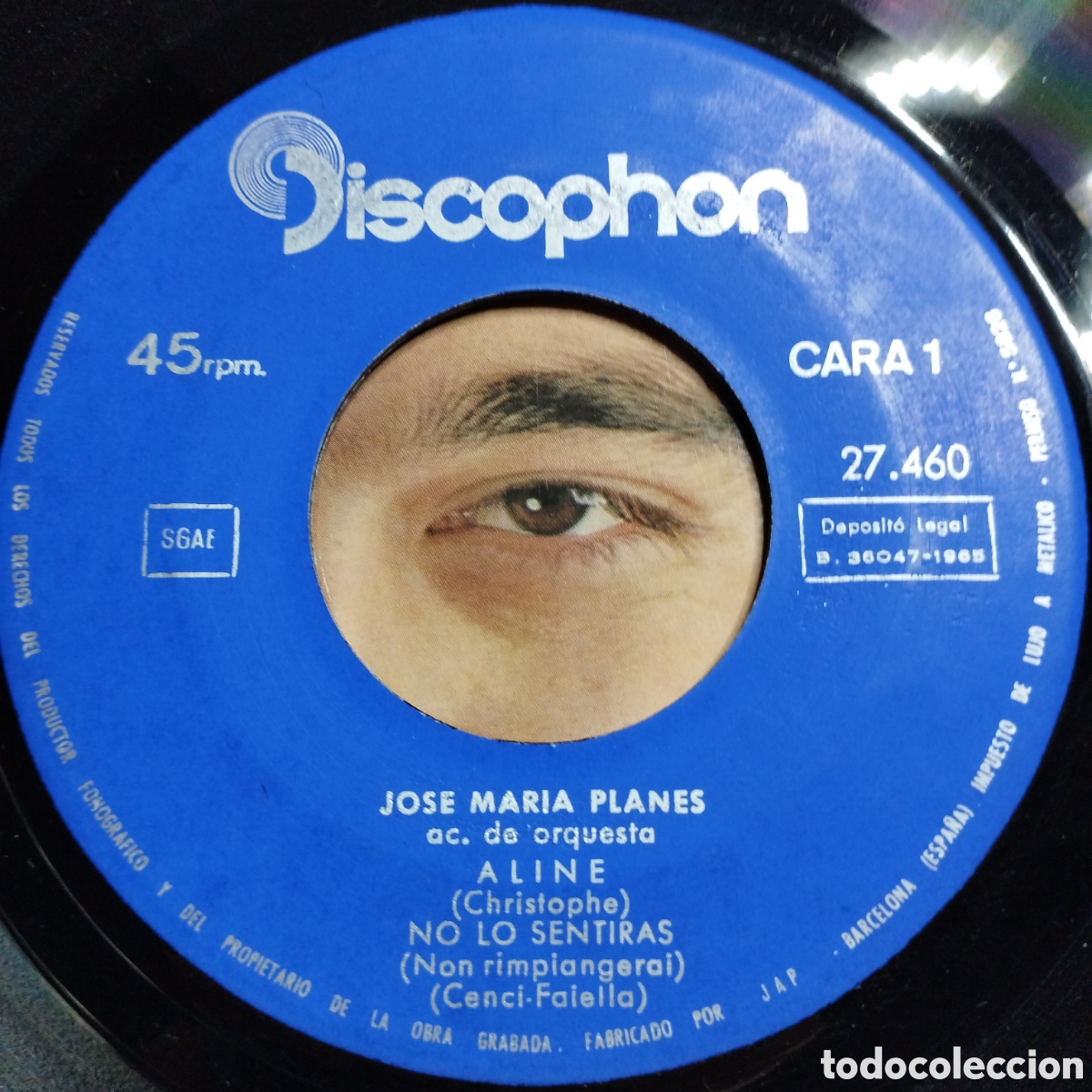 Discos de vinilo: EP 7&rdquo; Jos&eacute; Mar&iacute;a Planes 1965 Aline + 3. - Foto 3
