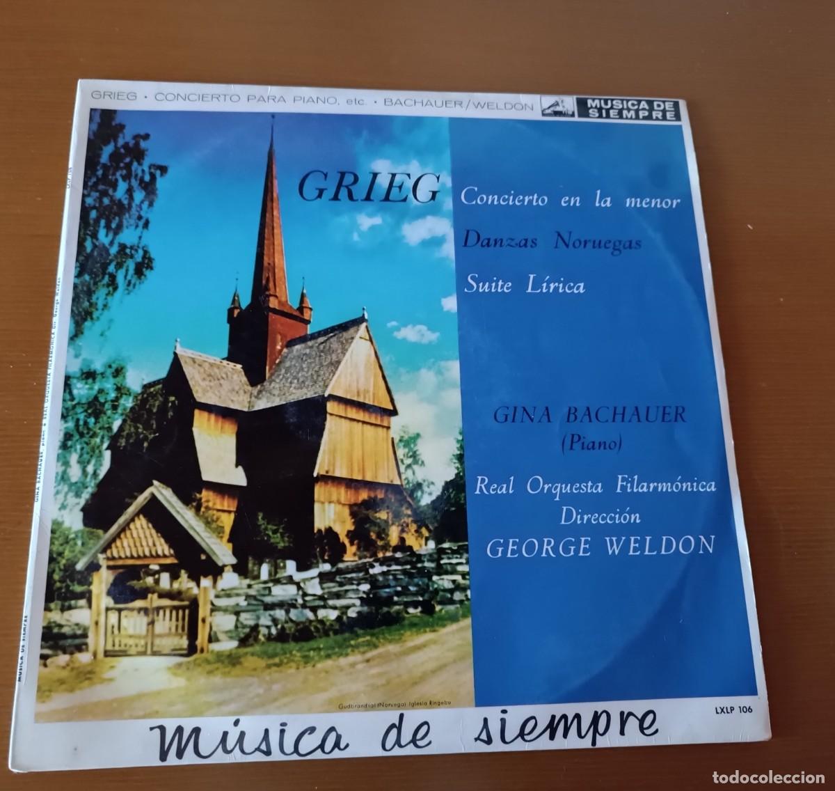 Discos de vinilo: Grieg R. orquesta Filarm&oacute;nica George Weldon - Foto 1