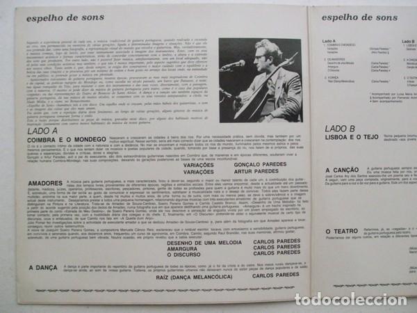 Discos de vinilo: Carlos Paredes &lrm;&ndash; Espelho De Sons - Foto 3