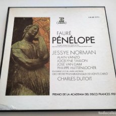 Discos de vinilo: ÓPERA PENELOPE. GABRIEL FAURE. COFRE 3 LPS. 1982. HISPAVOX S 96.308. VINILOS MINT.