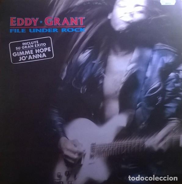 Discos de vinilo: EDDY GRANT : File under Rock. (LP. Hispavox, 1988) - Foto 1