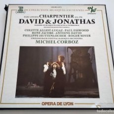 Discos de vinilo: ÓPERA DAVID & JONATHAS. MARC ANTOINE CHARPENTIER. 1982. HISPAVOX S 96.309. VINILOS MINT.