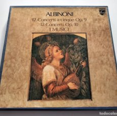 Discos de vinilo: CONCERTI OP. 9 Y OP. 10 - I MUSICI. TOMASO ALBINONI. 1977. PHILIPS 67 68 040/06. VINILOS MINT.