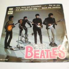 Discos de vinilo: SINGLE THE BEATLES. HERE, THERE AND EVERYWHERE + 3 TEMAS. EMI 1966 SPAIN (BUEN ESTADO)