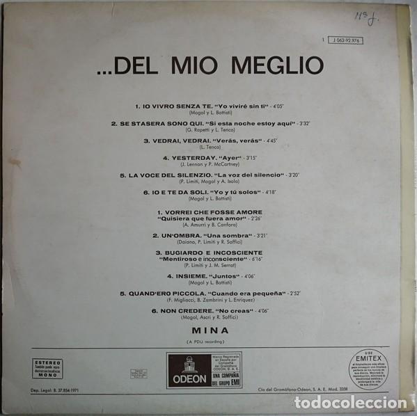 Discos de vinilo: Mina &lrm;&ndash; ...Del Mio Meglio - Foto 2