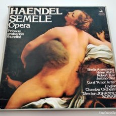 Discos de vinilo: ÓPERA SEMELE. GEORG FRIEDRICH HAENDEL. 1978. HISPAVOX S 66.304. VINILOS MINT.
