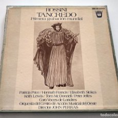 Discos de vinilo: ÓPERA TANCREDO. GIOACHINO ROSSINI. COFRE 3 LPS. 1978. HISPAVOX HARS 740-13/14/15. VINILOS MINT.