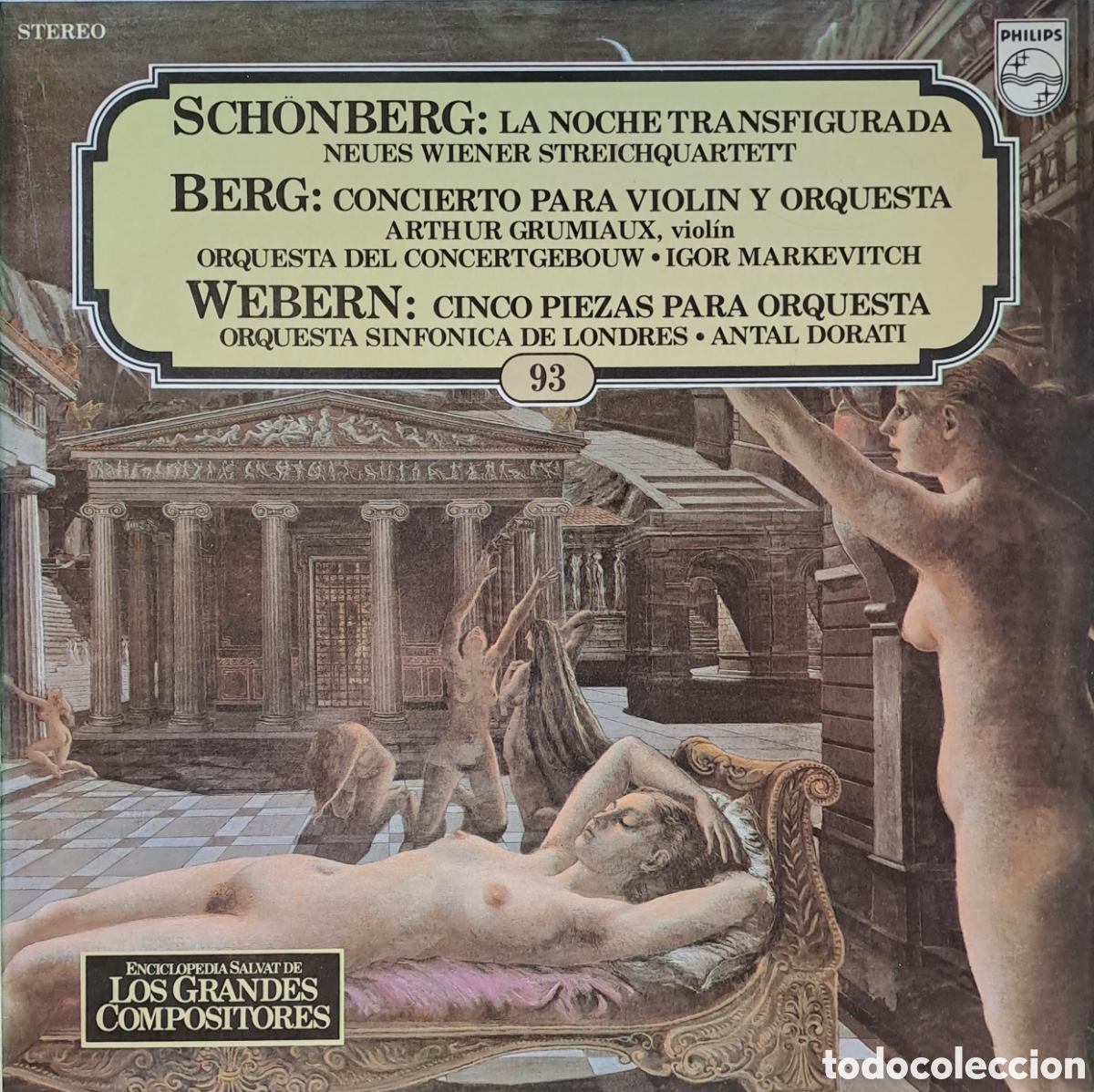 Discos de vinil: SCH&Ouml;NGERG. LA NOCHE TRANSFIGURADA. BERG. WEBERN. LM.1