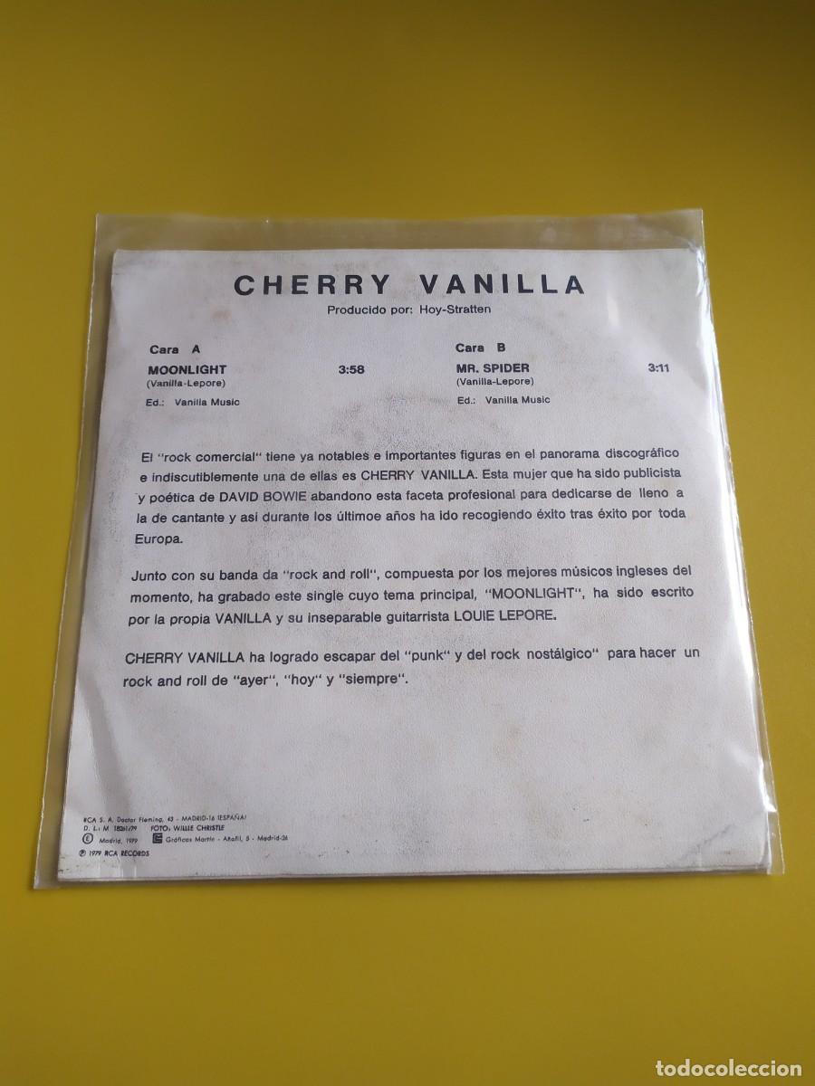 Discos de vinilo: Cherry Vanilla - Moonlight / Mr.. Spider 1979 - Foto 2