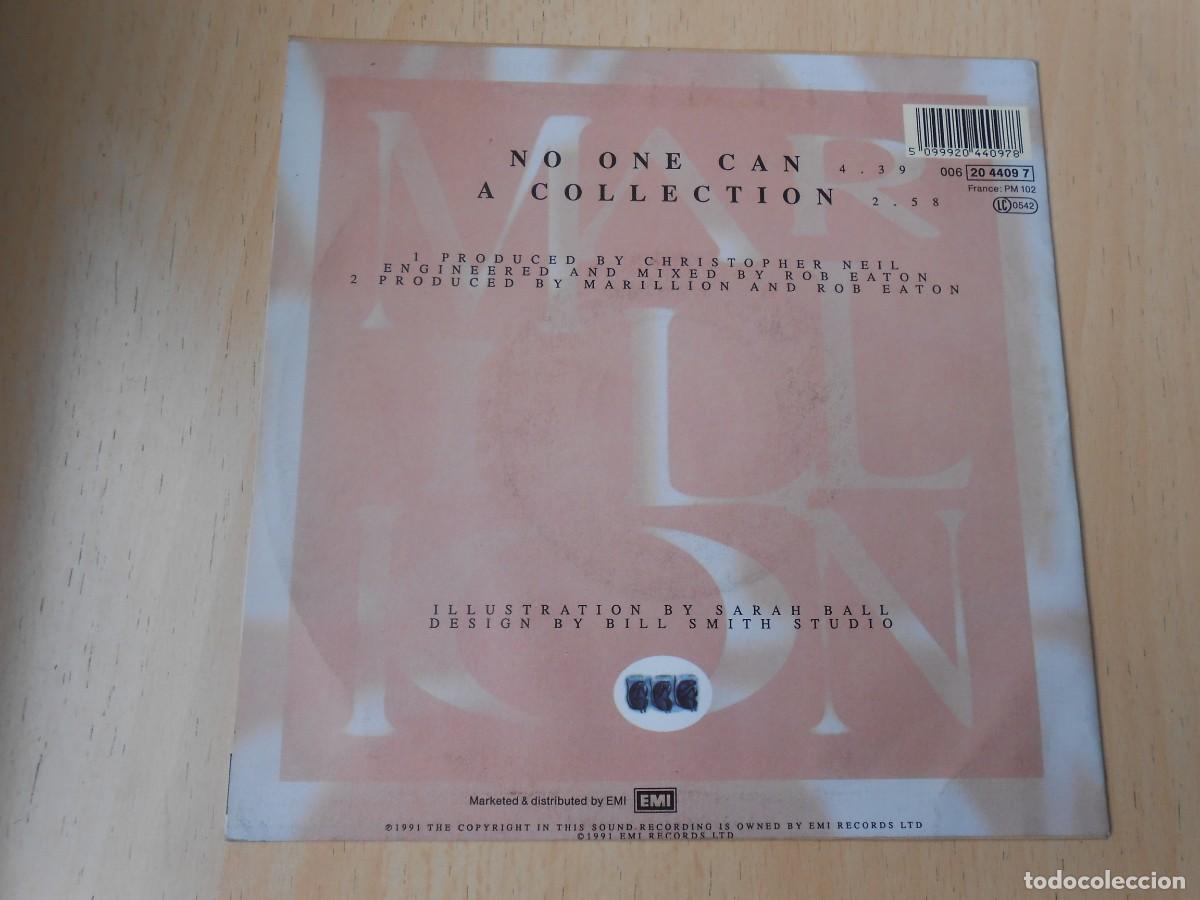 Discos de vinilo: MARILLION, SG, NO ONE CAN + 1, A&Ntilde;O 1991, EMI 006-204409-7 MADE IN EEC - Foto 2