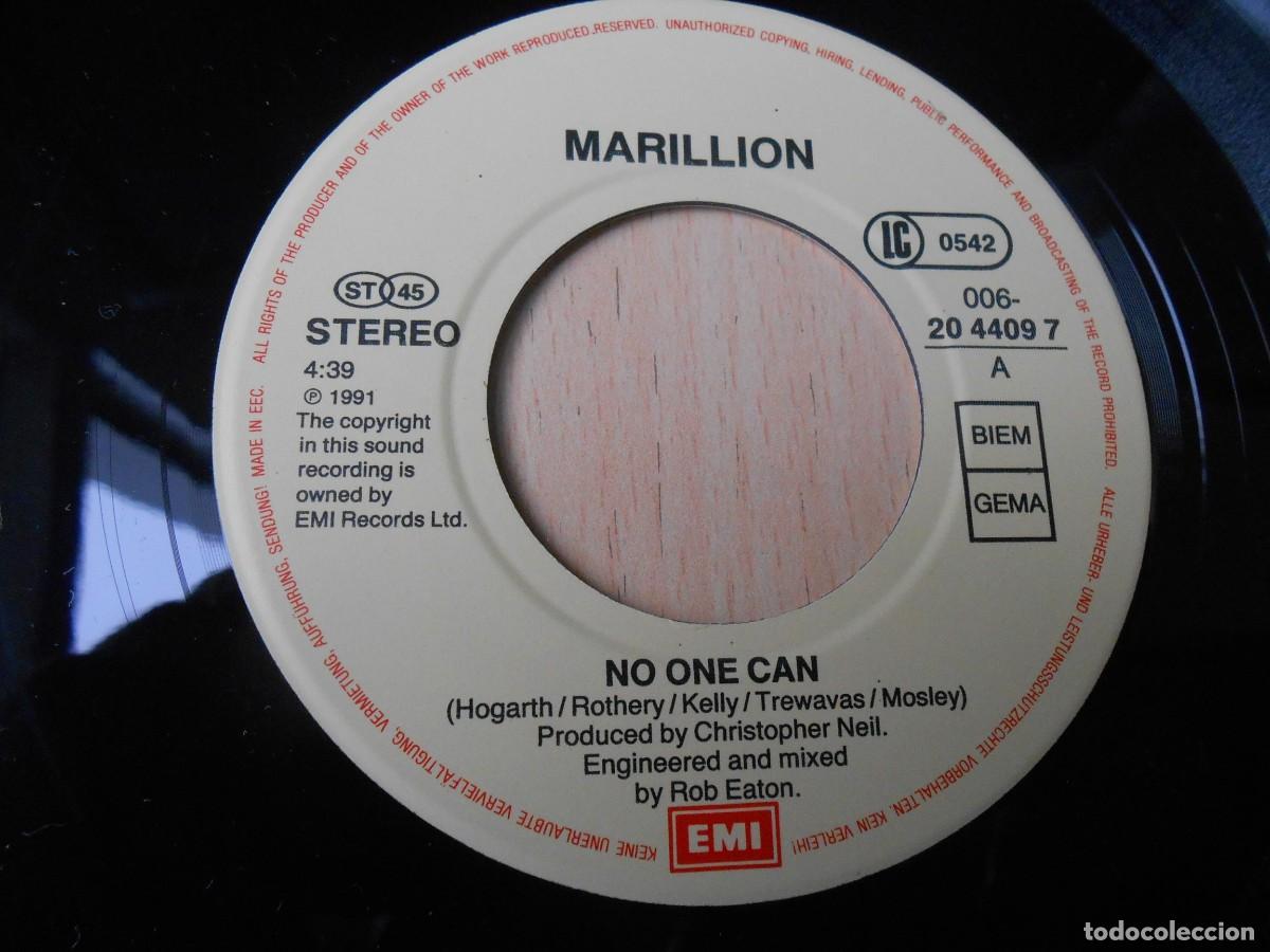 Discos de vinilo: MARILLION, SG, NO ONE CAN + 1, A&Ntilde;O 1991, EMI 006-204409-7 MADE IN EEC - Foto 3
