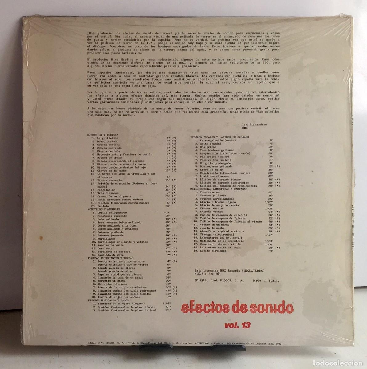 Discos de vinilo: Efectos de Sonido vol. 13 - Horror - LP - Foto 2