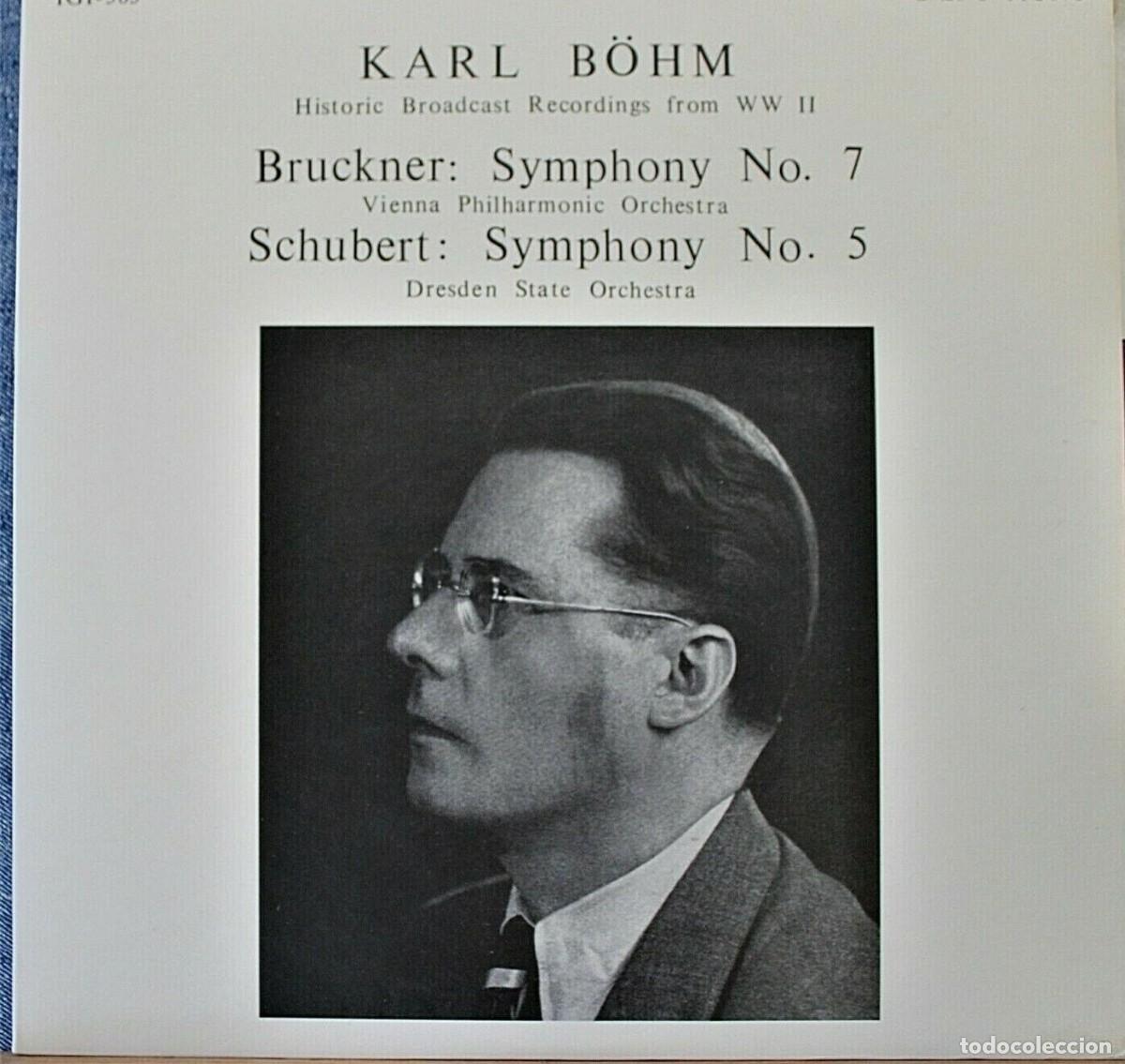 Discos de vinilo: B&ouml;hm. Bruckner (Symphony 7)+Schubert (Symphony 5) - 2 x LP - Foto 1