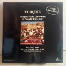 Discos de vinilo: TURQUIE - VOYAGES D´ALAIN GHEERBRANT EN ANATOLIE (1956-1957) VOL. 1 Y VOL. 2 - 2XLP