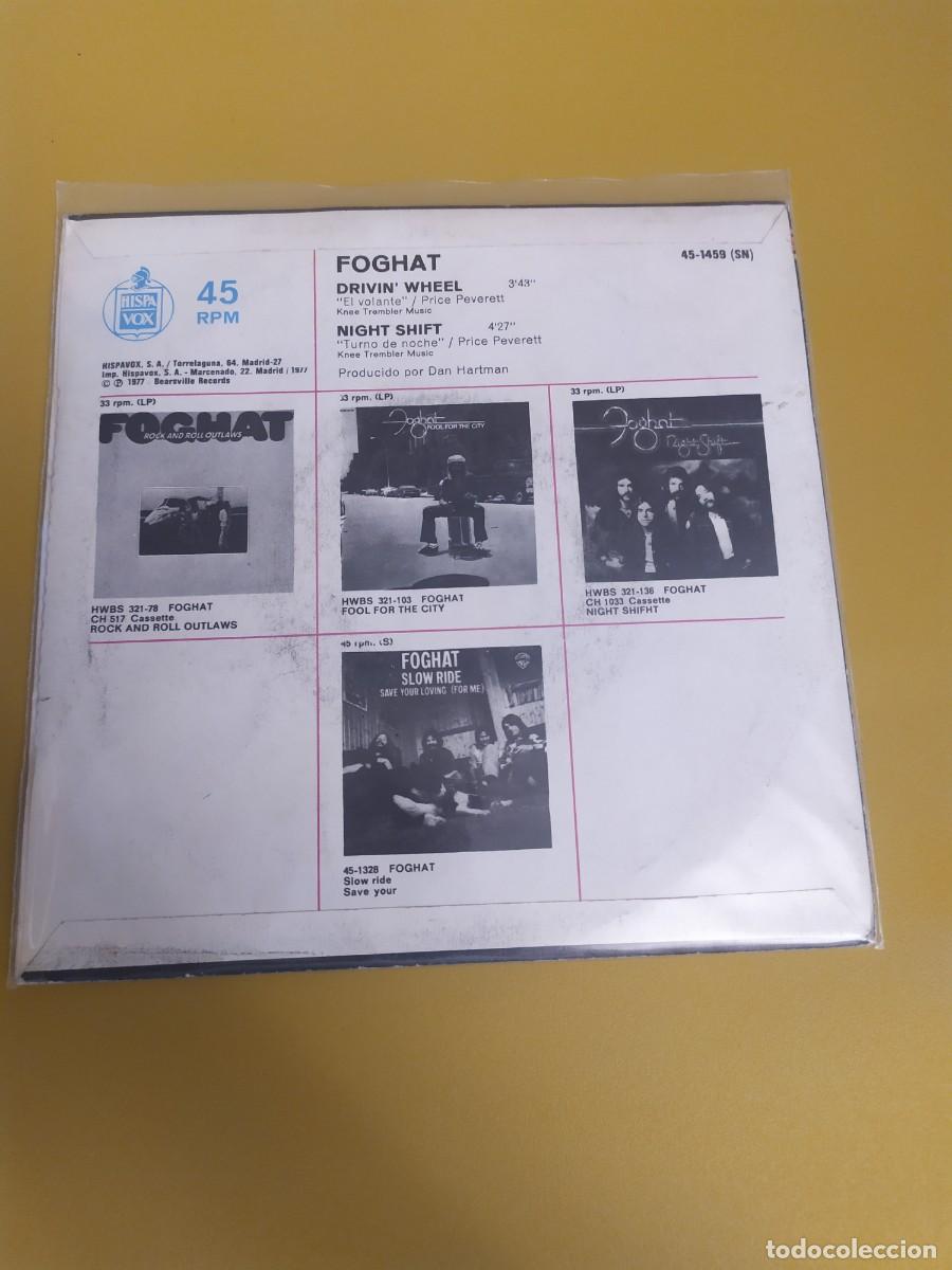 Discos de vinilo: Foghat - Drivin wheel / Night shift 1977 - Foto 2