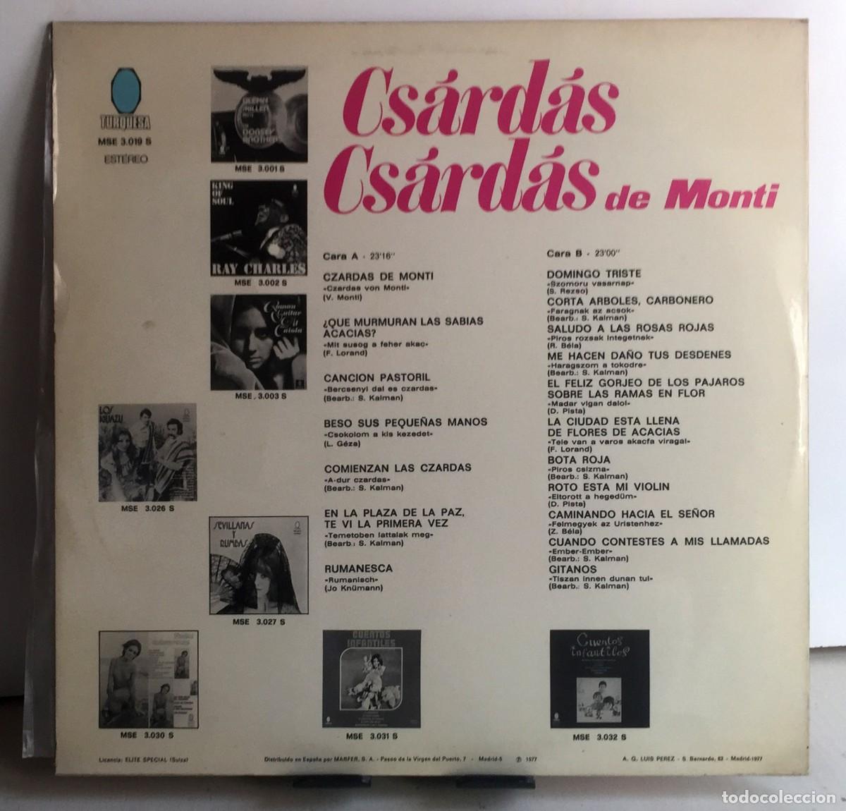 Discos de vinilo: Cs&aacute;rd&aacute;s Cs&aacute;rd&aacute;s de Monti - LP - Foto 2