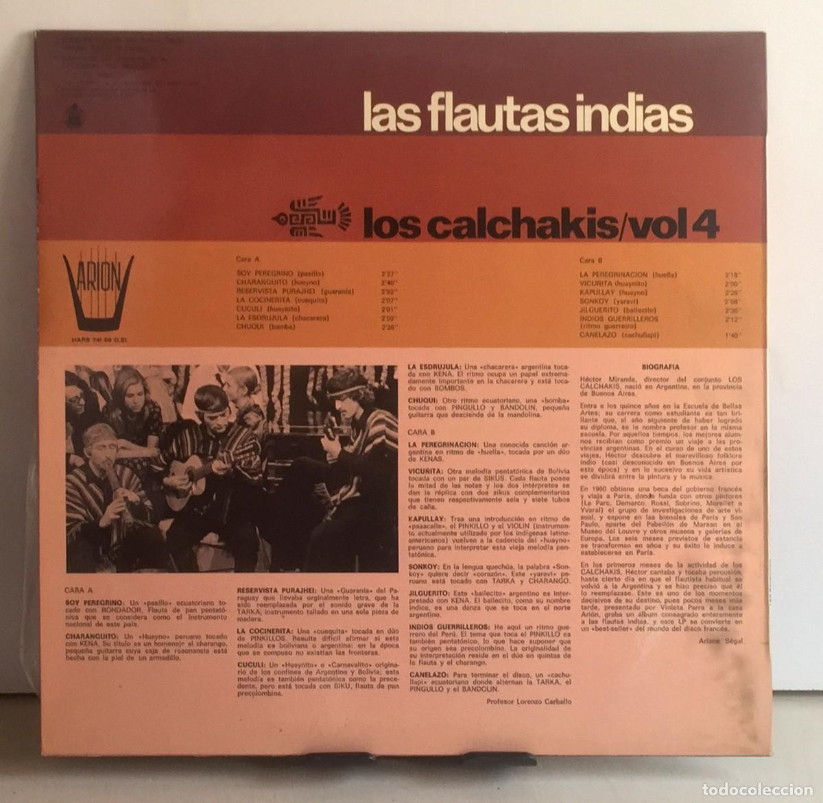 Discos de vinilo: Los Calchakis - Las Flautas Indias - LP - Foto 2