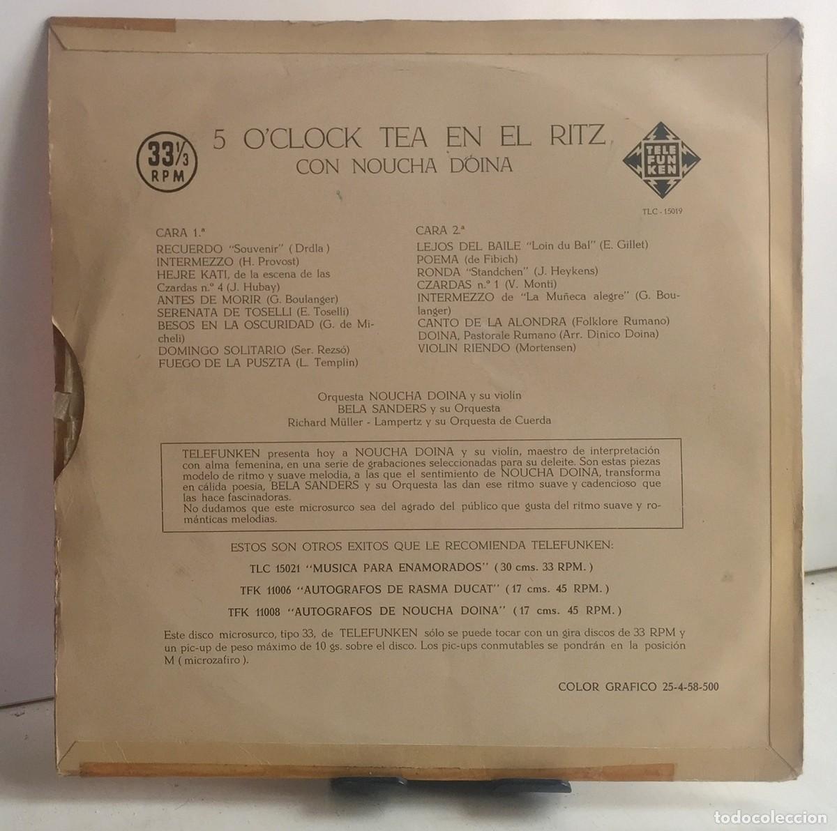 Discos de vinilo: Noucha Doina - 5 OClock Tea en el Ritz - LP - Foto 2