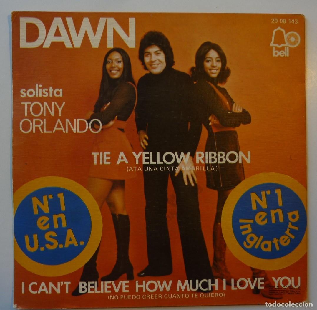 Discos de vinilo: DAWN // TIE A YELLOW RIBBON // 1973 // SINGLE - Foto 2