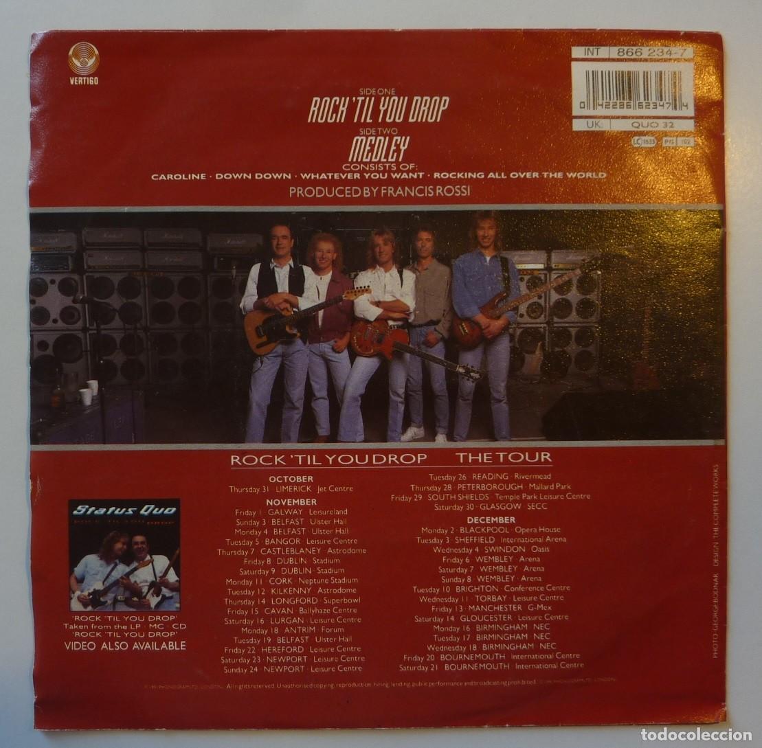 Discos de vinilo: STATUS QUO // ROCKTIL YOU DROP // ENGLAND // 1991 // SINGLE - Foto 2