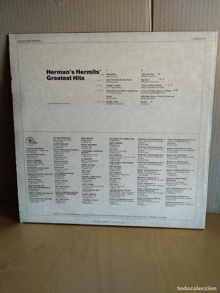 Discos de vinilo: HERMAN&acute;S HERMITS --- GREATEST HITS - Foto 2