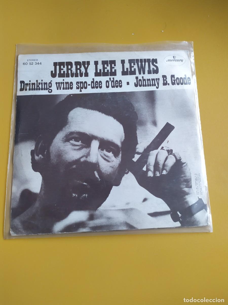 Discos de vinilo: Jerry Lee Lewis - Drinking wine spo-Dee ODee / Johnny B. Goode 1973 - Foto 2