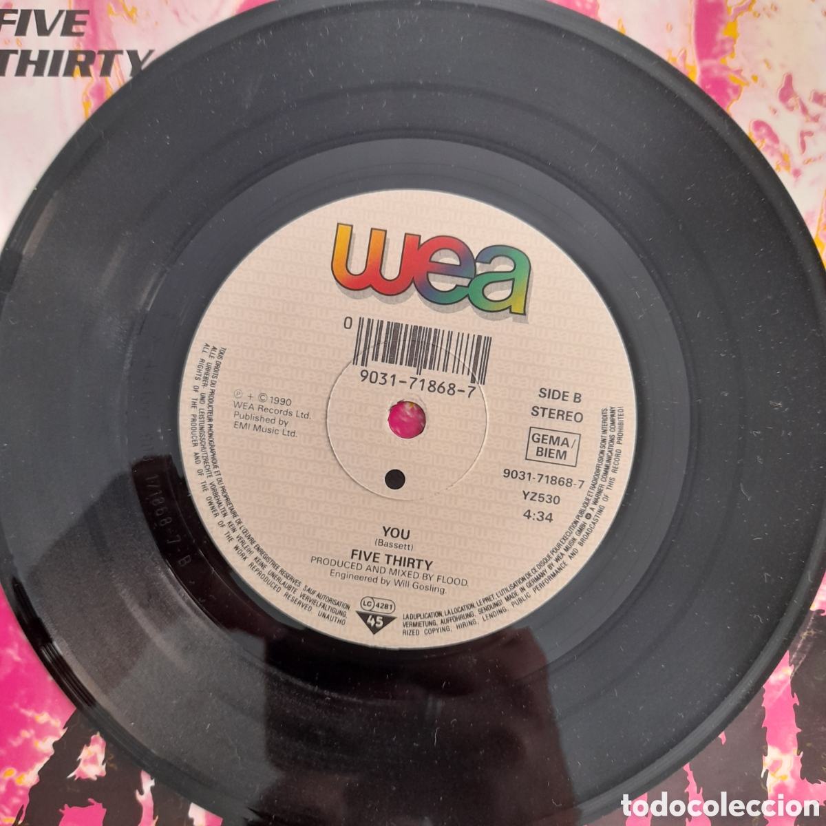 Discos de vinilo: Five Thirty &ndash; Abstain! 1990, Alemania. Vinilo, 7&rdquo; - Foto 4