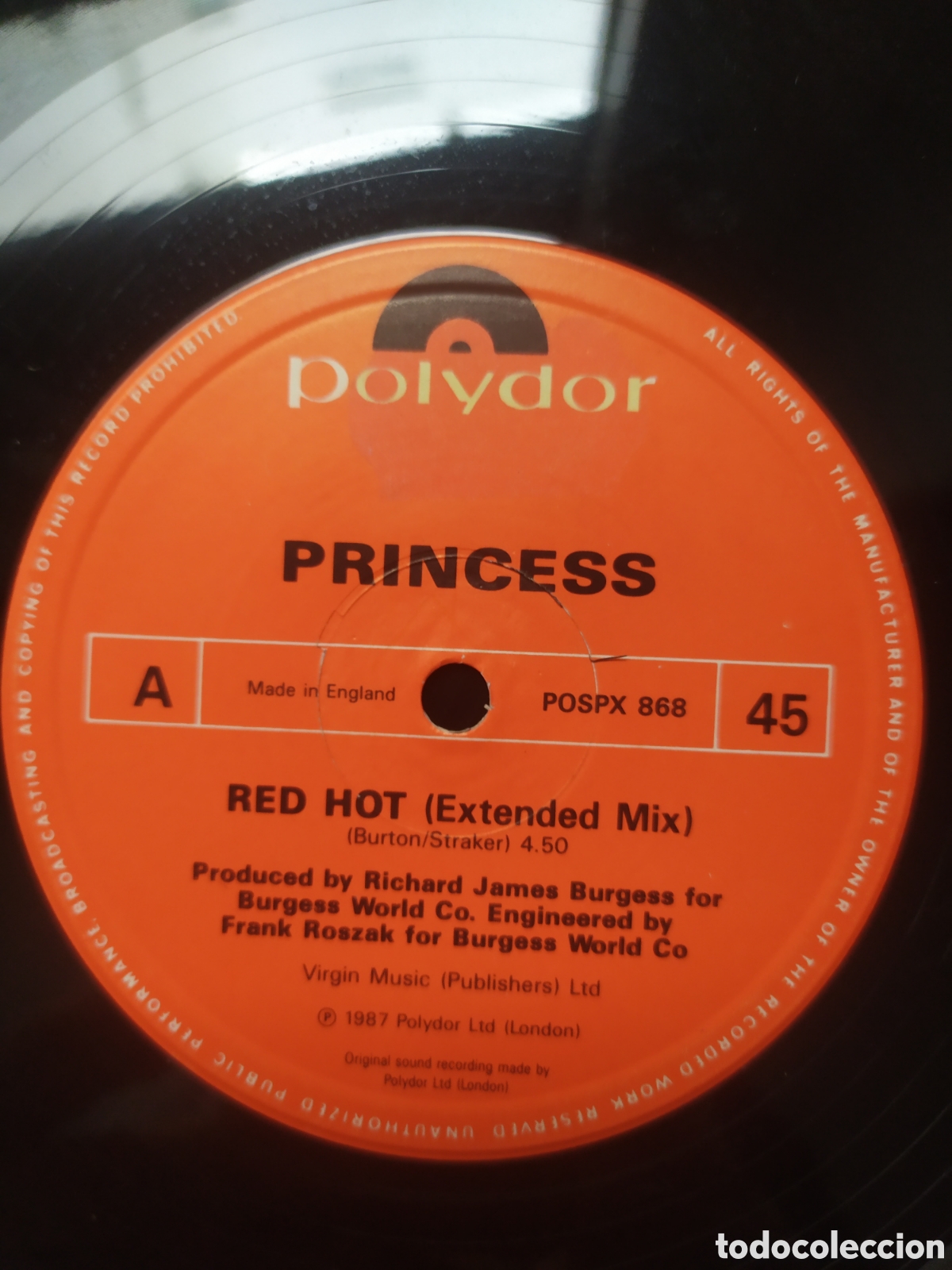 Discos de vinilo: Maxi single Princess.&nbsp;Red Hot - Foto 3