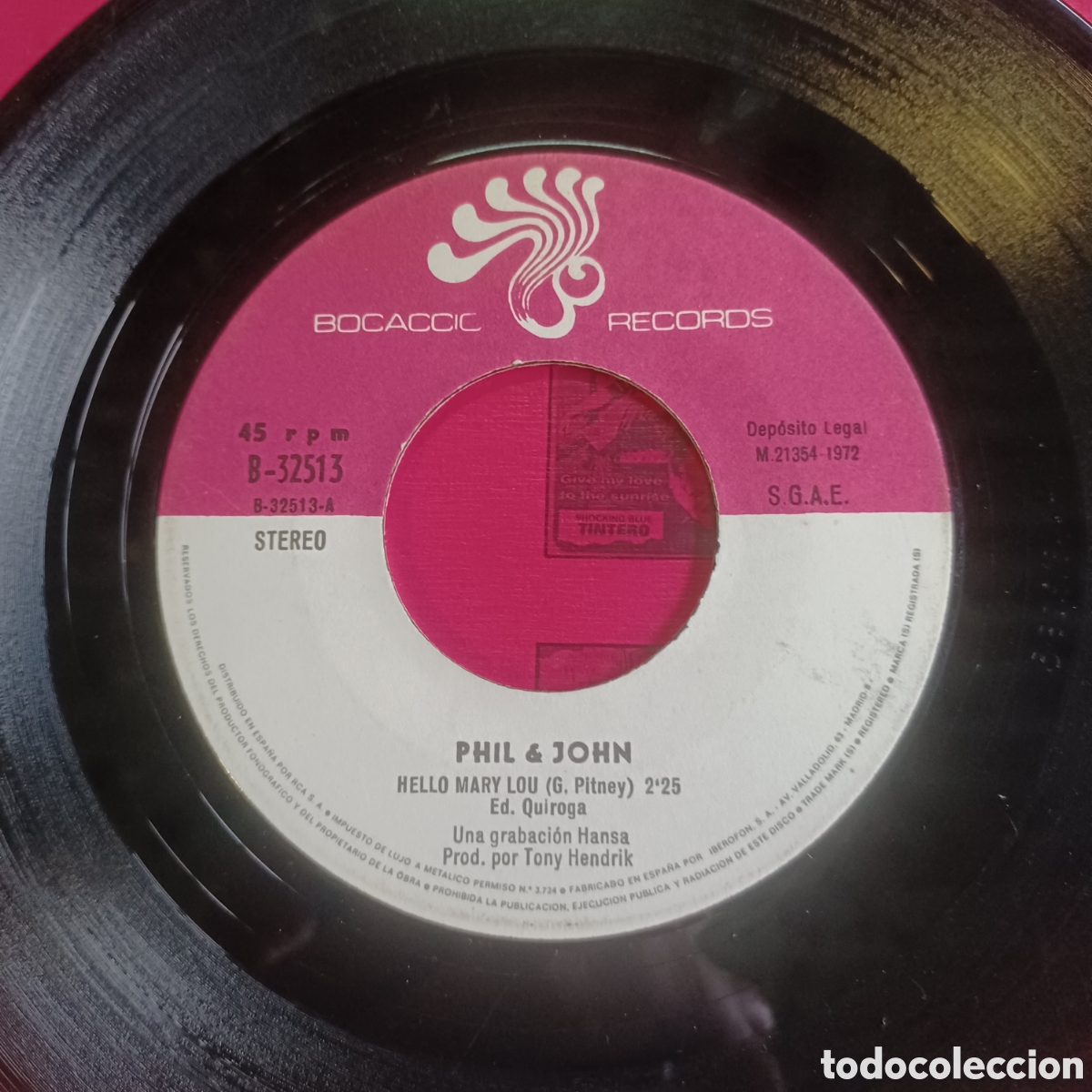 Discos de vinilo: PHIL & JOHN - HELLO MARY LOU 1972 SPAIN - Foto 3