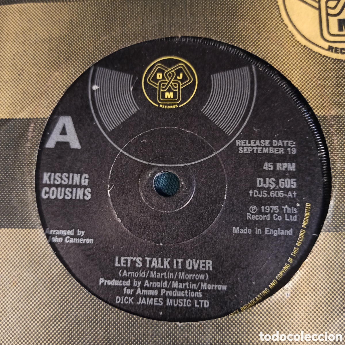 Discos de vinil: Kissing Cousins &ndash; Let's Talk It Over (Promo)