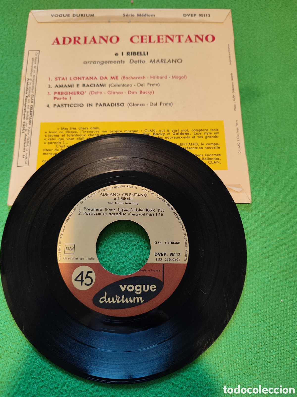 Discos de vinilo: Adriano Celentano - Preghero+ 3 - Foto 2