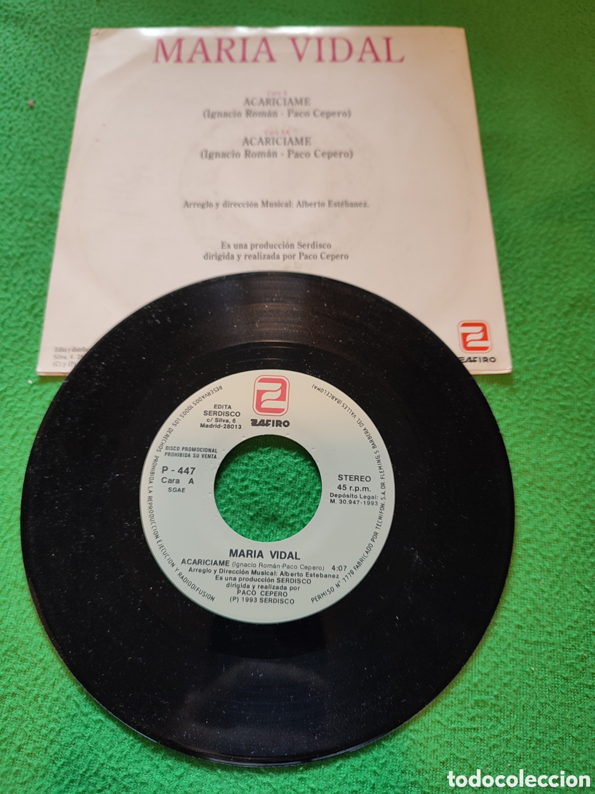 Discos de vinilo: Maria Vidal - Acariciame - Foto 2