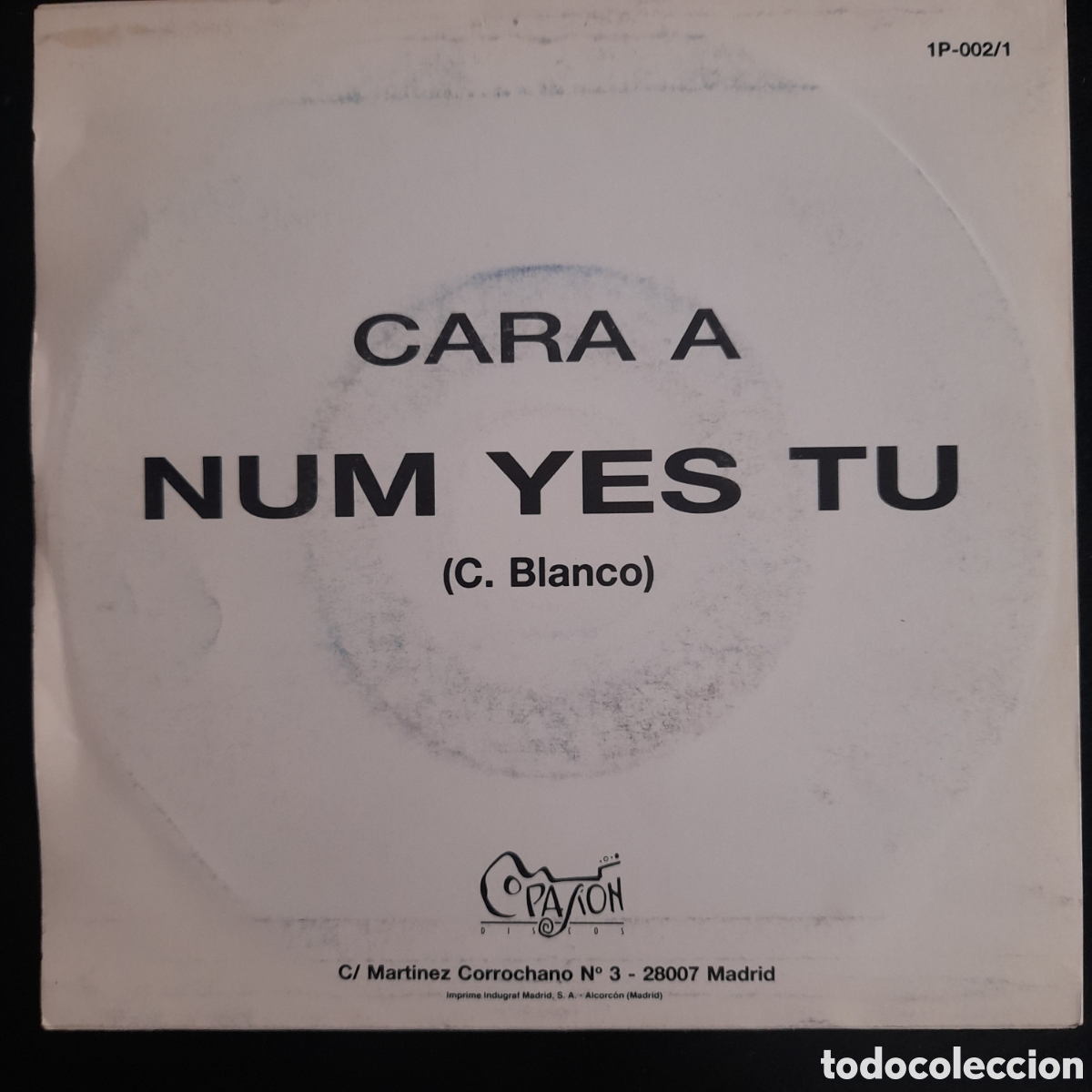 Discos de vinilo: Los Berrones &ndash; Num Yes Tu. 1990. Vinilo, 7&rdquo;, Single Sided, Promo - Foto 2