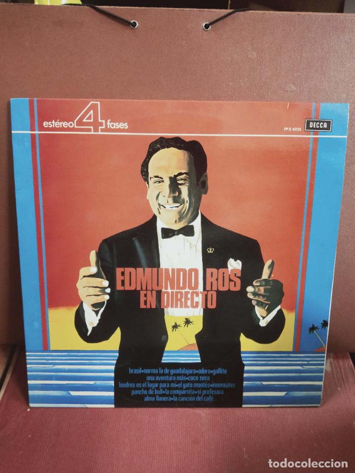 Discos de vinilo: EDMUNDO ROS EN DIRECTO - LP DECCA 1974 - Foto 1